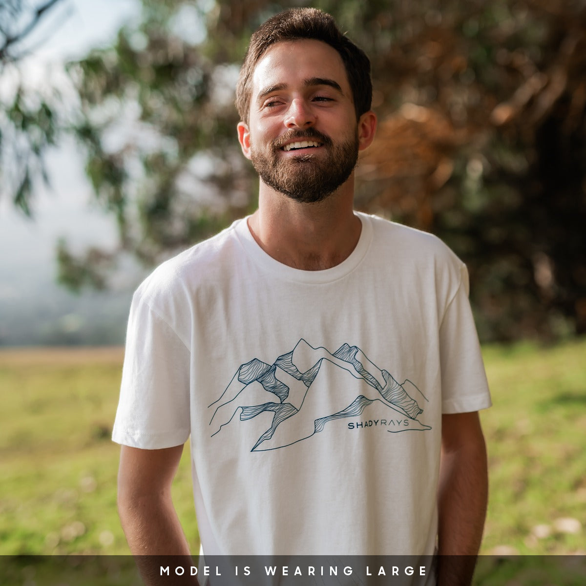 Alternative view of Graphic T Shirt   Mountainscape White